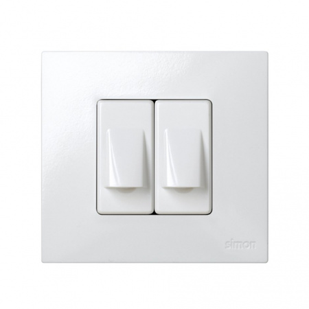 Simon 27 Мех Белый Кабельный вывод, фиксатор выводимого кабеля, узкий