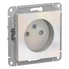 SE AtlasDesign Жемчуг Розетка б/з  со шторками, 16А, механизм