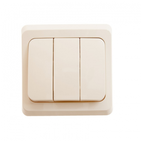 SE Этюд Крем Выключатель 3-клавишный