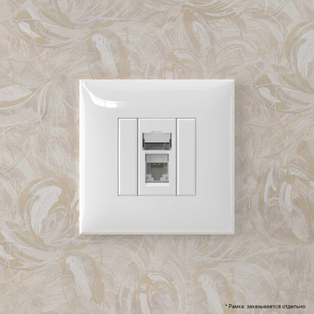 DKC Avanti Белое облако Компьютерная розетка RJ-45 один  категория  6А