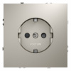 Розетка встраиваемая VOLTUM S70 с заземлением и защитными шторками, 16А, (кашемир)