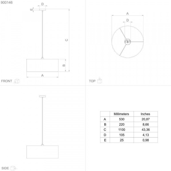 Подвесной светильник Eglo Zaragoza 900146