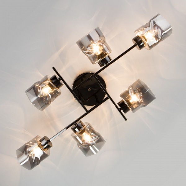 Потолочная люстра 30165/6 черный жемчуг Eurosvet Hilari