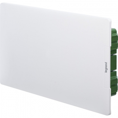 Legrand Practibox Распределительный бокс скрытого монтажа IP40 IK07 1 рейка 18М с клеммиком заземления белая дверь