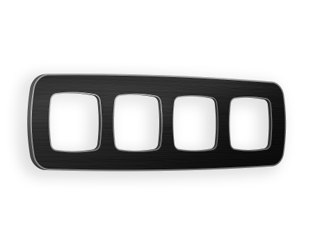 Рамка OMEGA Coint (Черный Стекло органическое/Сталь) 4-ая OF640534