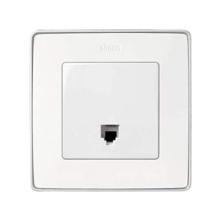 Simon 75 Мех Белый Мех Розетка телефонная RJ-12, 6 конт.,S82,82N,88