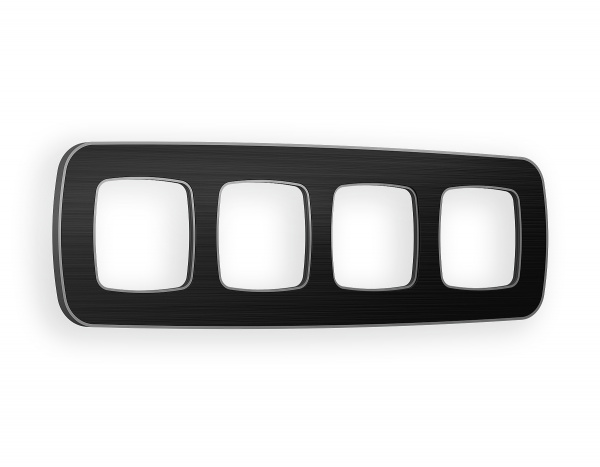 Рамка OMEGA Coint (Черный Стекло органическое/Сталь) 4-ая OF640534