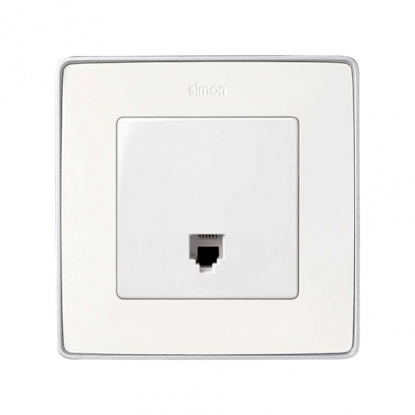 Simon 75 Мех Белый Мех Розетка телефонная RJ-12, 6 конт.,S82,82N,88