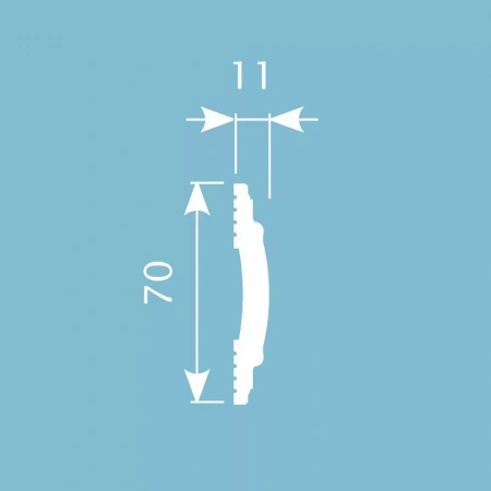 Молдинг MX032, 70х11, 2000мм, Экополимер/20