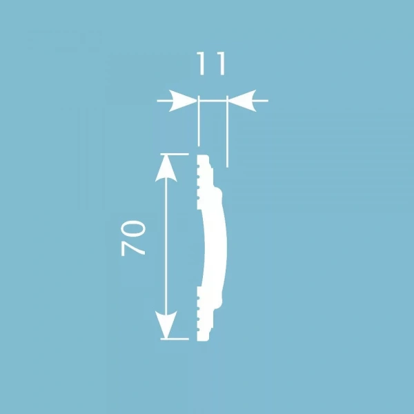 Молдинг MX032, 70х11, 2000мм, Экополимер/20