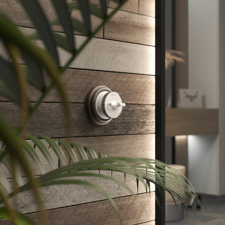 Выключатель на 4 положения двухклавишный Vintage белый матовый/хром W5822050