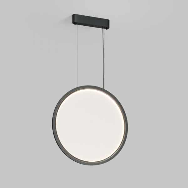 Подвесной светильник вертикальный VEIL, 35 Вт, ?600?2100 мм, LED 2700-6000K, IP20, пульт Д/У (в комплекте), черный, алюминий, акрил