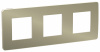 SE Unica Studio Бронза/Бежевая Рамка 3-ная