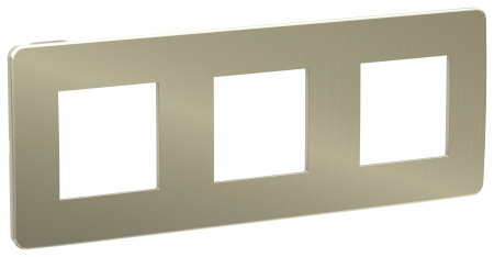 SE Unica Studio Бронза/Бежевая Рамка 3-ная