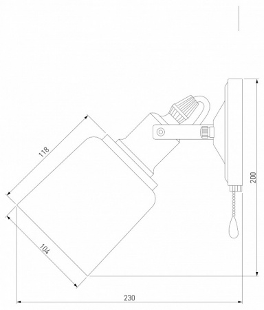 Бра в стиле лофт 70111/1 черный Eurosvet Astor
