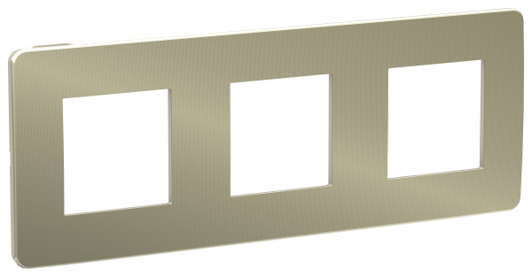 SE Unica Studio Бронза/Бежевая Рамка 3-ная
