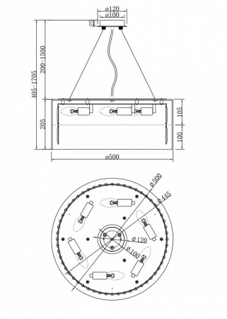 Подвесной светильник MOD313PL-06CH Maytoni Wonderland