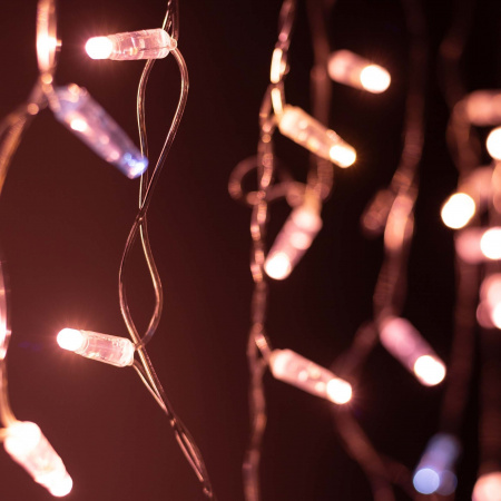 Arlight Светодиодная гирлянда ARD-EDGE-CLASSIC-2400x600-CLEAR-88LED-FLASH Rose Gold (230V, 6W) (Ardecoled, IP65)