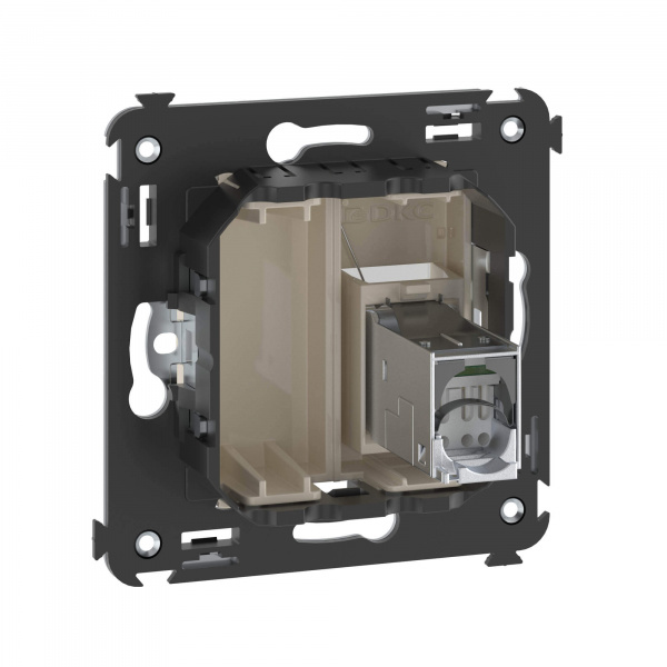 Накладка/вставка для подкл. ср-в связи и выч. техники с/у пластик бежевый DKC Avanti