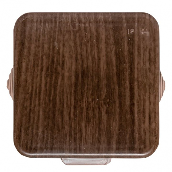 EKF PROxima Коробка распаячная КМР-030-036 пылевлагозащитная, 4 мембранных ввода (65х65х50) тёмное дерево