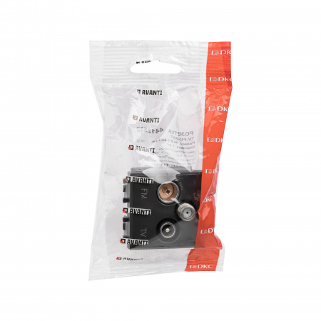 DKC Avanti Черный матовый Розетка TV-FM-SAT 2 модуля