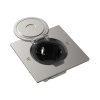 Лючок Surface 2 мод. (1 мод. 45х45 мм.), круглая крышка, никель, IP44