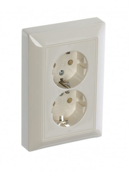 ABB BJB Basic 55 Беж Розетка 2-ая с/з моноблок