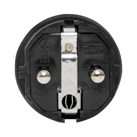EKF Basic Вилка прямая каучуковая 230В, 2P+PE, 16A, IP44
