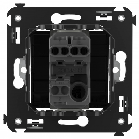 DKC Avanti Черный квадрат Выключатель одноклавишный