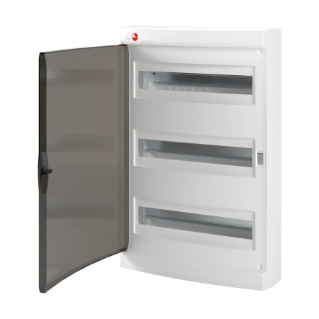 DKC Щиток настенный с дверцей 54 мод.,IP41, белый, с клеммным блоком 63А