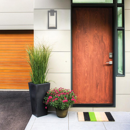 Уличный настенный светодиодный светильник Frame LED IP54 1527 TECHNO LED серый Elektrostandard Frame a051856