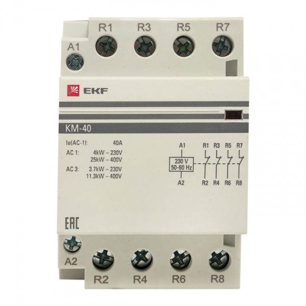 EKF PROxima Контактор модульный КМ 40А 4NC (3 мод.)