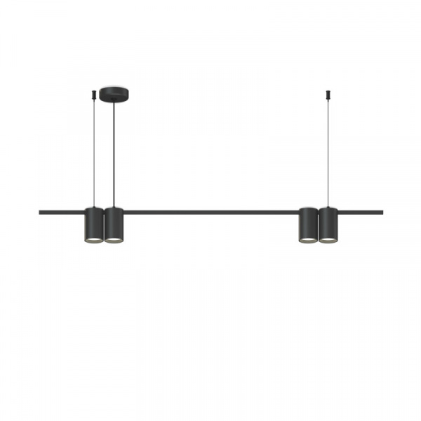 DK4061-BK Подвесной светильник ORBIT, IP20, 4xGU10 LED до 15 Вт, черный матовый, алюминий