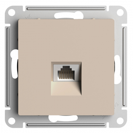 SE AtlasDesign Песочный Розетка компьютерная RJ45, кат. 6A, механизм