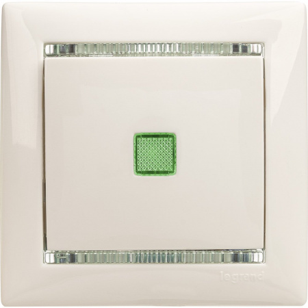 Legrand Valena Бел Выключатель 1-клавишный с подсветкой