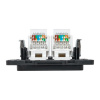 EKF Стокгольм Механизм Розетки RJ-45 2-местной черный