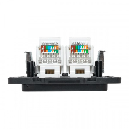 EKF Стокгольм Механизм Розетки RJ-45 2-местной черный