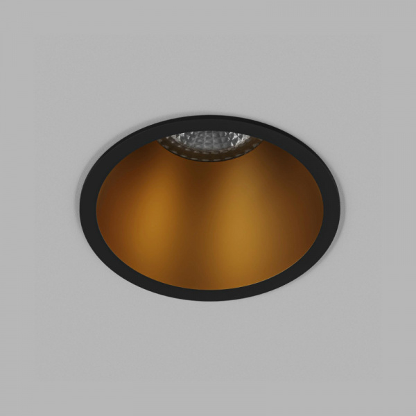 DK3026-BG Встраиваемый светильник, IP 20, 10 Вт, GU5.3, LED, черный/золотой, пластик
