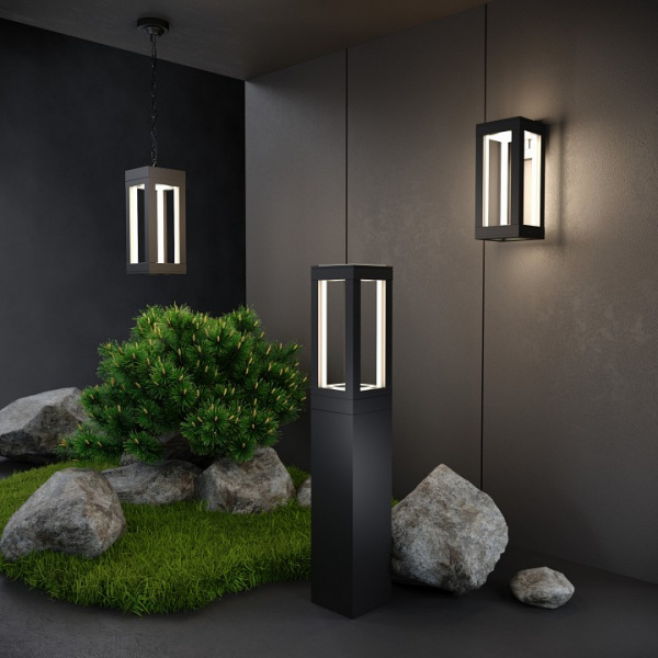 Ландшафтный светодиодный светильник Frame LED IP54 1529 TECHNO LED черный Elektrostandard Frame a051859