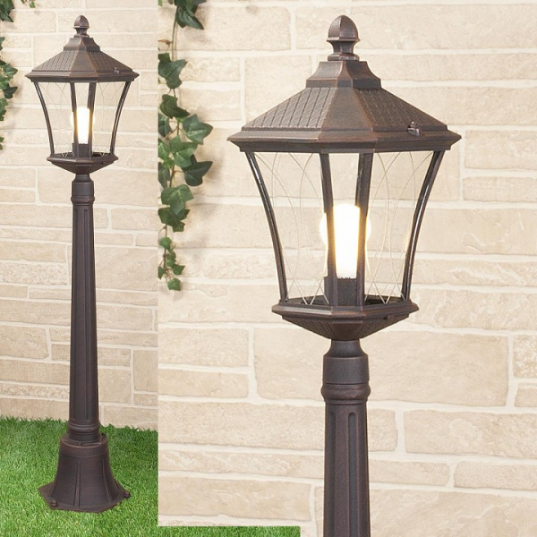 Virgo F капучино уличный светильник на столбе IP44 GLXT-1450F Elektrostandard Virgo a031924