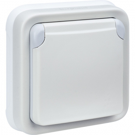 Legrand Plexo Белый Розетка с/з с крышкой, винтовой зажим в сборе IP55