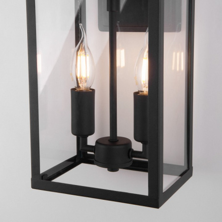 Уличный настенный светильник Candle D 35150/D черный Elektrostandard Candle a058260
