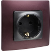 Legrand Etika Антрацит Розетка с/з со шторками, винт. клеммы, 16А, 250 В