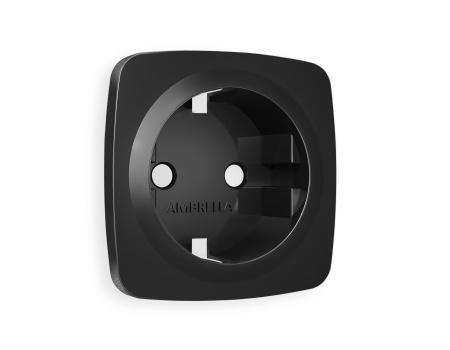 Лицевая панель OMEGA (Черный матовый) для электрической розетки с заземлением QUANT OP8060
