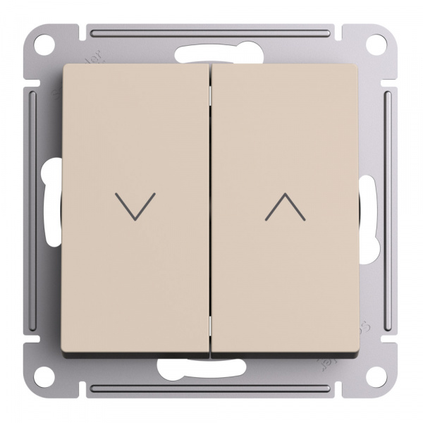 Systeme Electric AtlasDesign Песочный Выключатель 2-клавишный жалюзи, 10А, механизм