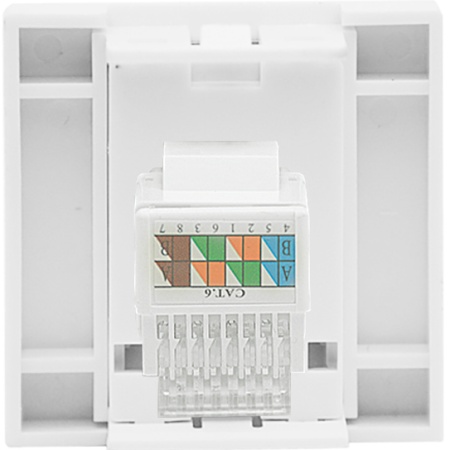 Donel Розетка DEC RJ45 UTP кат.6, 2мод., бел. (45х45мм), серия (тип) DEC, DECF12EW6