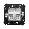 DKC Avanti Белое облако Розетка RJ-45 5e двойная