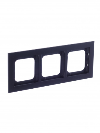 ABB Axcent металл/матовый черный Рамка 3-постовая