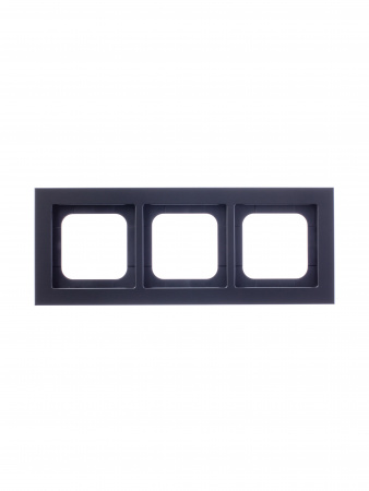 ABB Axcent металл/матовый черный Рамка 3-постовая
