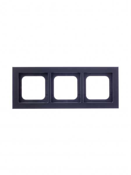 ABB Axcent металл/матовый черный Рамка 3-постовая